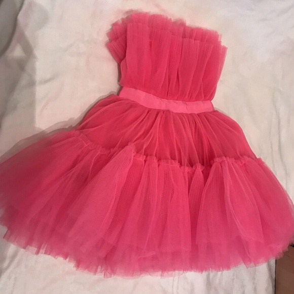 H&M X GIAMBATTISTA VALLI Hot Pink Tulle Dress - Picture 8 of 11